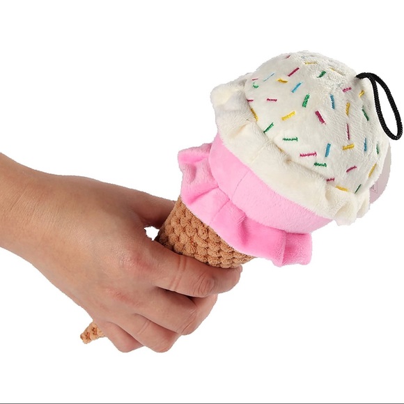 Petlou Other - Petlou Ice Cream Cone Dog Plush Squeak Toy NWT